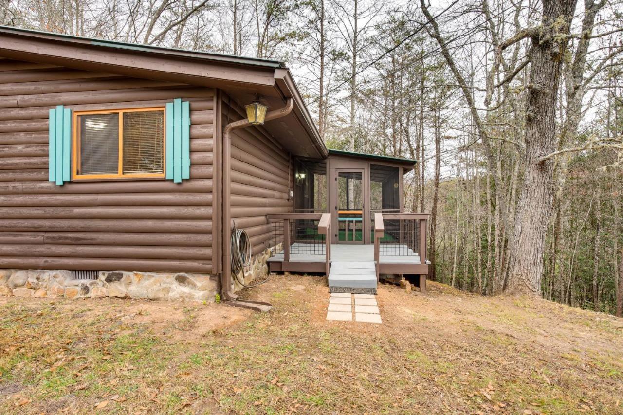 Peaceful Warne Cabin Fenced Yard And Screened Porch Brasstown Eksteriør bilde
